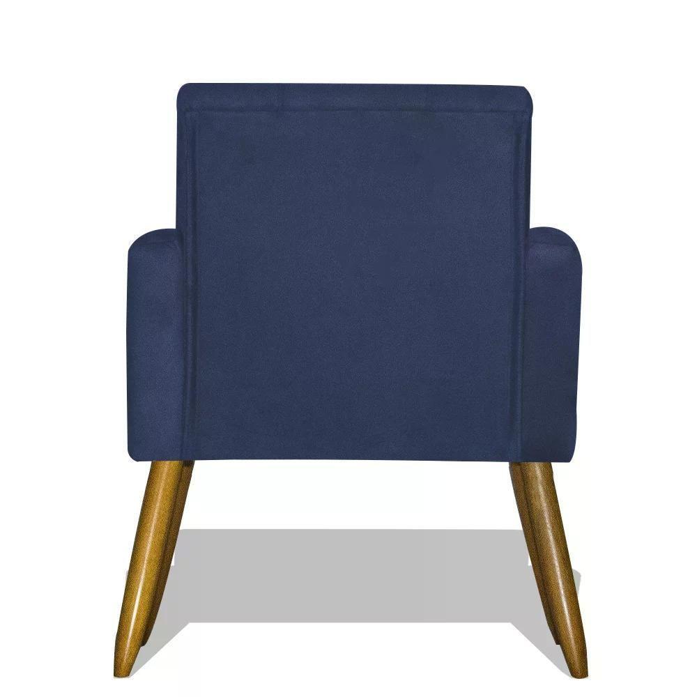 Kit 02 Poltrona Decorativa Nina - Azul Marinho Azul Marinho - 4