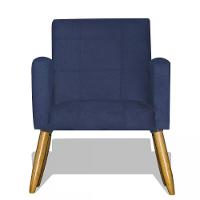 Kit 02 Poltrona Decorativa Nina - Azul Marinho Azul Marinho - 5