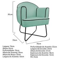 Poltrona Athena Base X Linho - Doce Sonho Móveis - 5