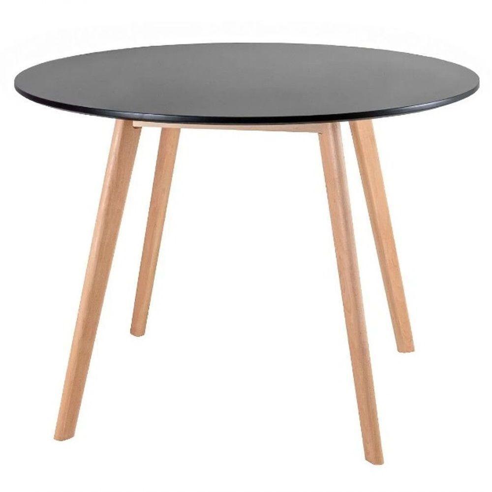Conjunto Mesa Jantar Leda 90 Cm + 4 Cadeiras Leda Saarinen Preta - 2