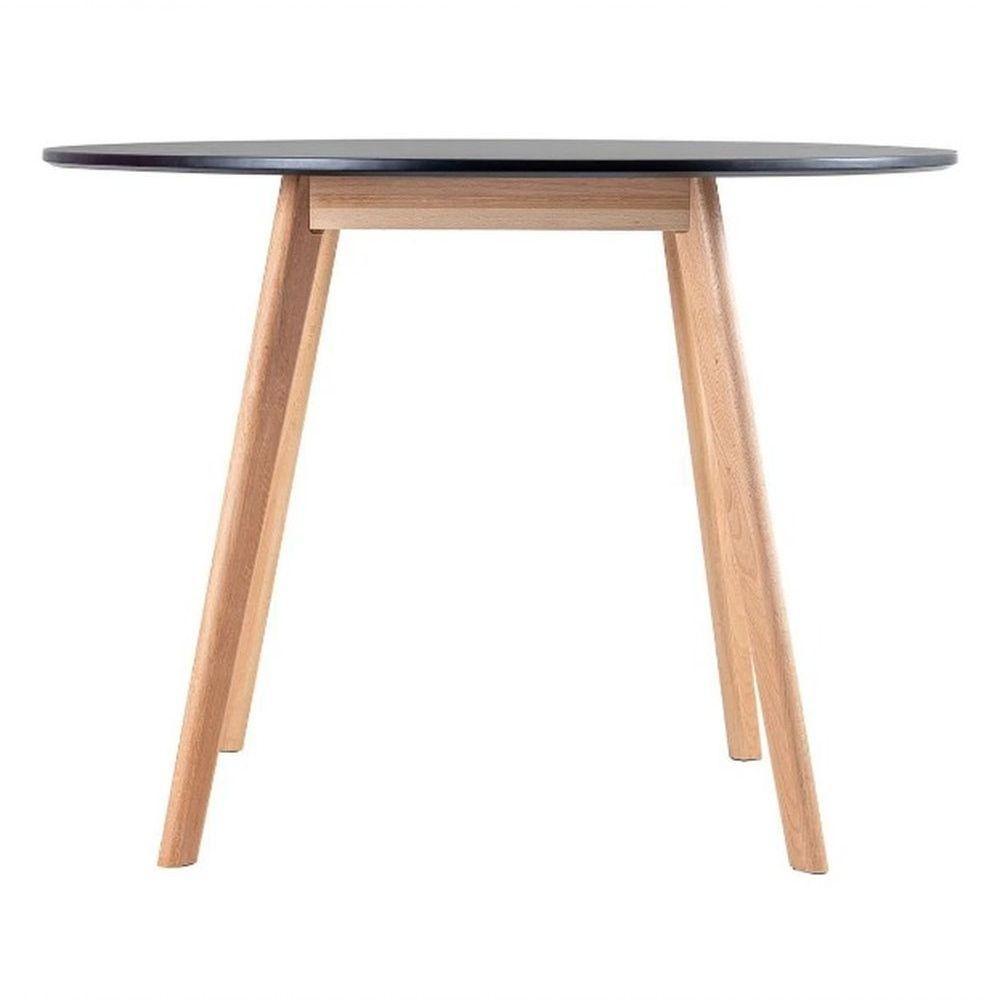 Conjunto Mesa Jantar Leda 90 Cm + 4 Cadeiras Leda Saarinen Preta - 8