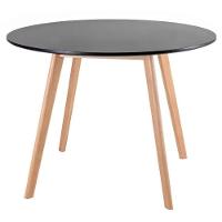 Conjunto Mesa Jantar Leda 90 Cm + 4 Cadeiras Leda Saarinen Preta - 2