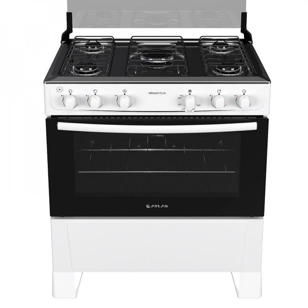 Fogão Mônaco Plus 5 Bocas Automático Atlas Branco Bivolt - 2