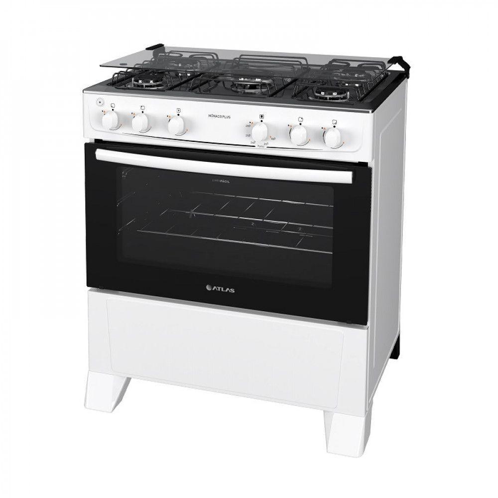 Fogão Mônaco Plus 5 Bocas Automático Atlas Branco Bivolt - 4