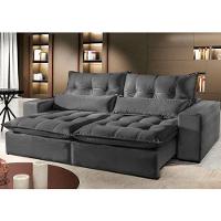 Sofá 2 Lugares Máximo Retrátil E Reclinável 2,00 Metros Móveis Mix Cinza Profundo - 2