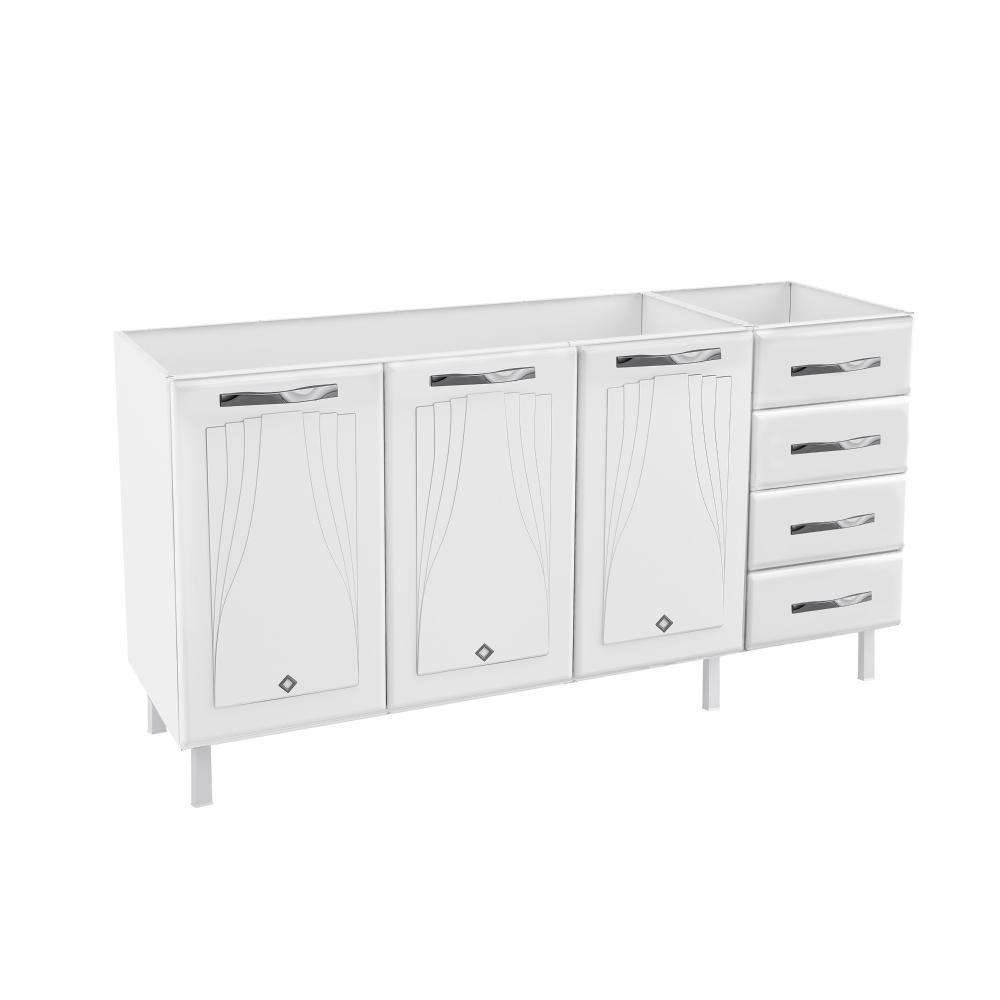 Balcão De Cozinha De Aço Telasul Star New Bco Sem tampo Para Pia - 2