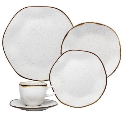 Aparelho de Jantar Ryo Maresia 30 Peças Porcelana Azul Oxford