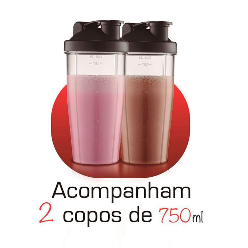 Liquidificador Portátil Mondial Personal Blender Dg-01 Personal Blender-127v-preto-prata - 3