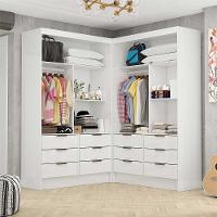 Closet Casal Duplo Sevilha Premium Com 12 Gavetas Branco - 1