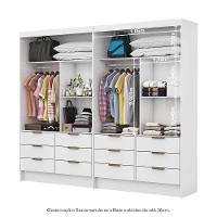 Closet Casal Duplo Sevilha Premium Com 12 Gavetas Branco - 5