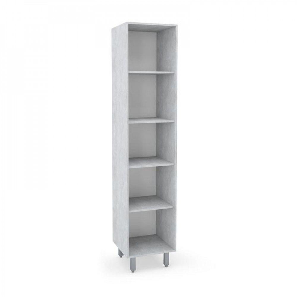 Paneleiro Confort Simples 2 Portas Mdp Concreto Batrol Concreto Com Branco - 2