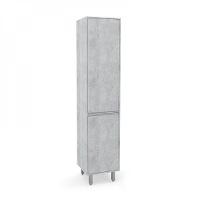 Paneleiro Confort Simples 2 Portas Mdp Concreto Batrol Concreto Com Branco - 1