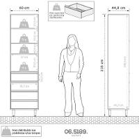 Paneleiro Confort Com Espaço Para Microondas Cinamomo Batrol Cinamomo - 2