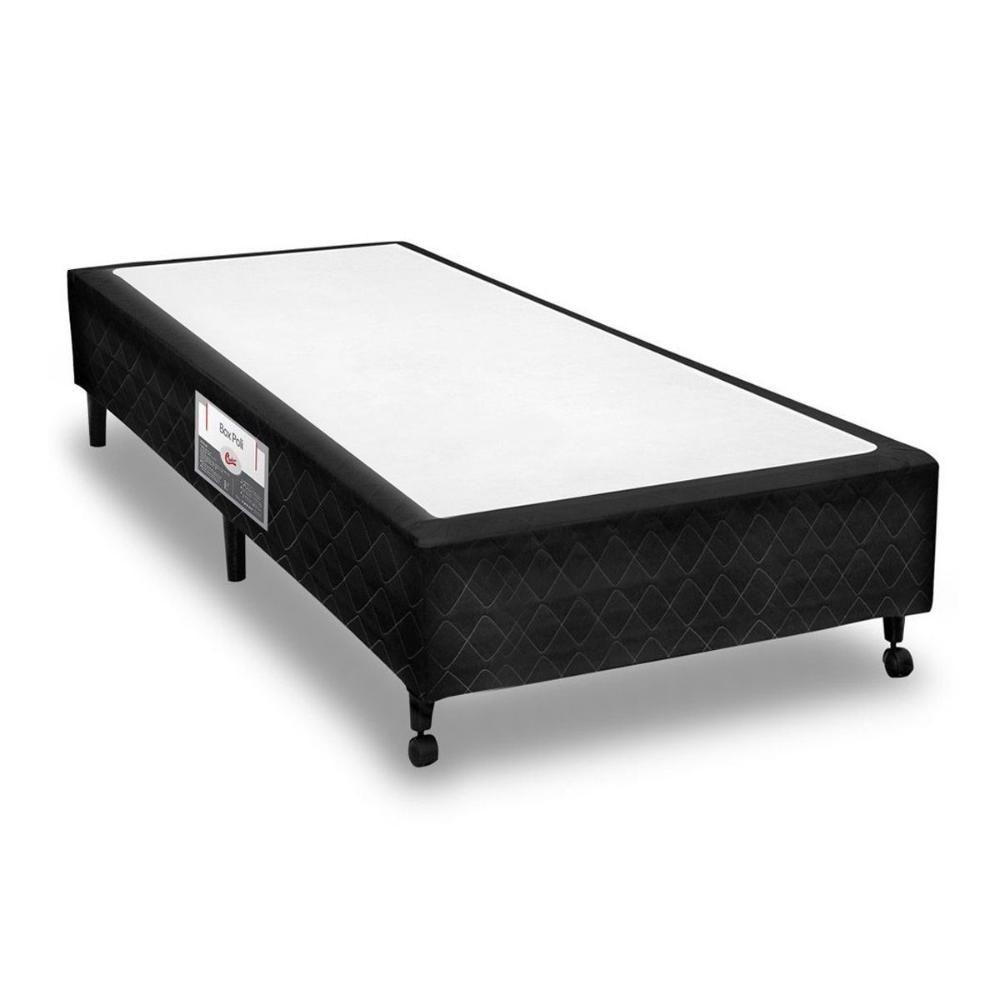 Cama Box Base Solteiro Poli Tecido Black (78x188x23) - Castor - 1