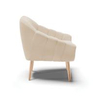 Poltrona Giovana Suede Bege Natural - 6