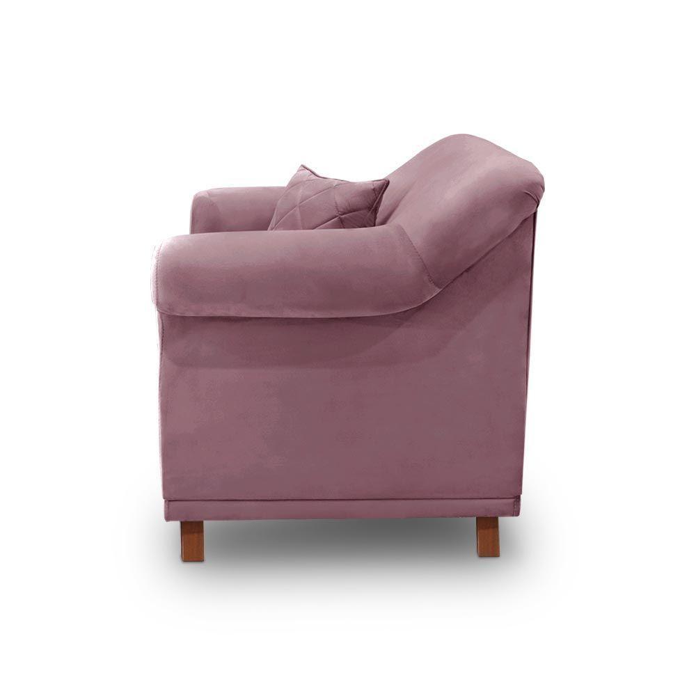 Poltrona Decorativa C/1 Almofada Veludo Uva - 3