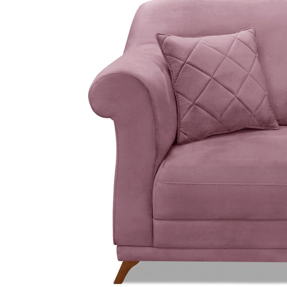 Poltrona Decorativa C/1 Almofada Veludo Uva - 4