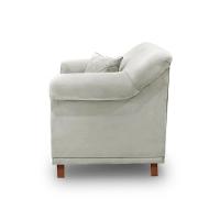 Poltrona Decorativa C/1 Almofada Veludo Prata - 3