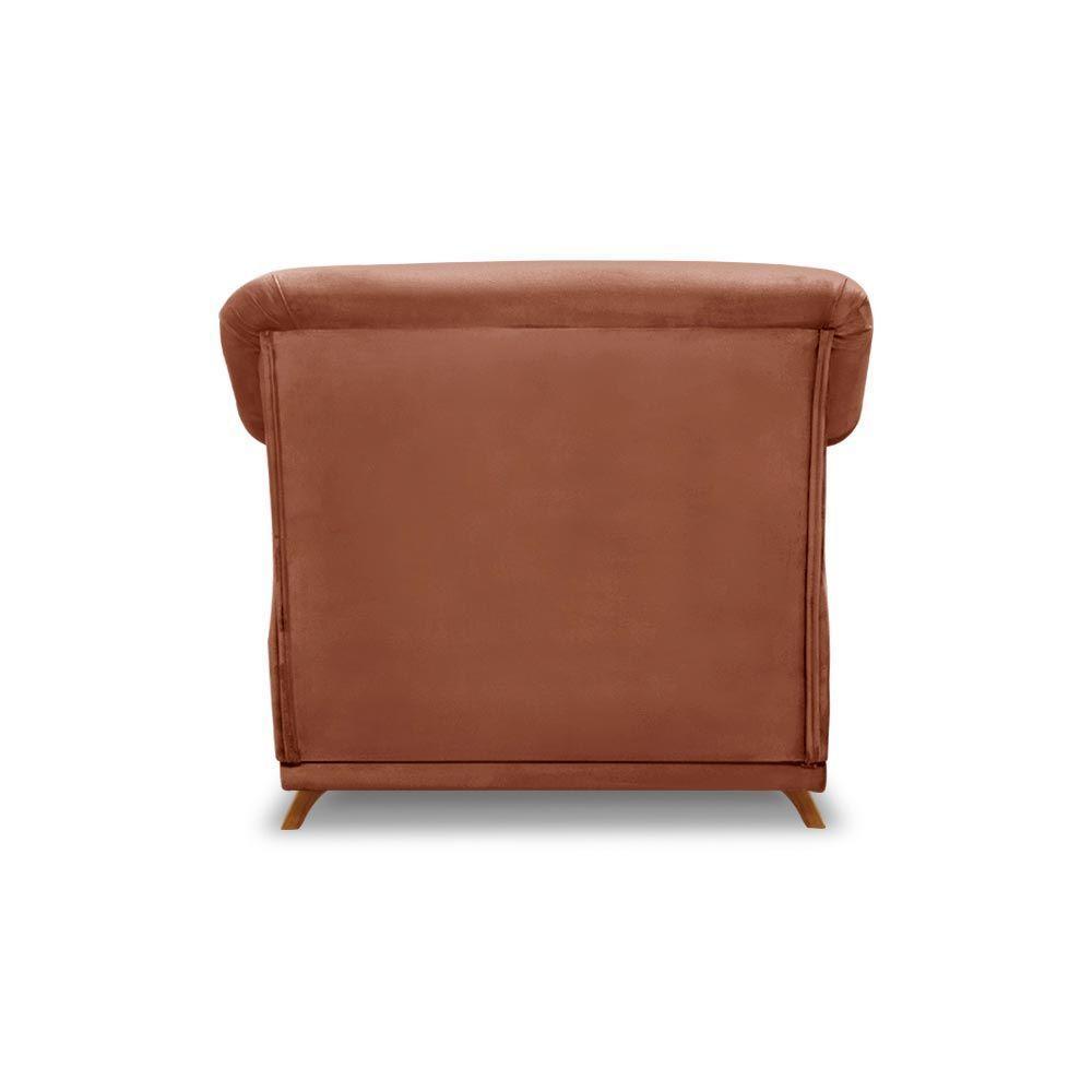 Poltrona Decorativa C/1 Almofada Veludo Cobre - 3