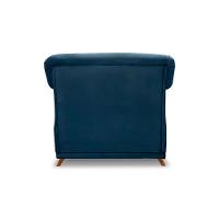 Poltrona Decorativa C/1 Almofada Veludo Azul Marinho - 3