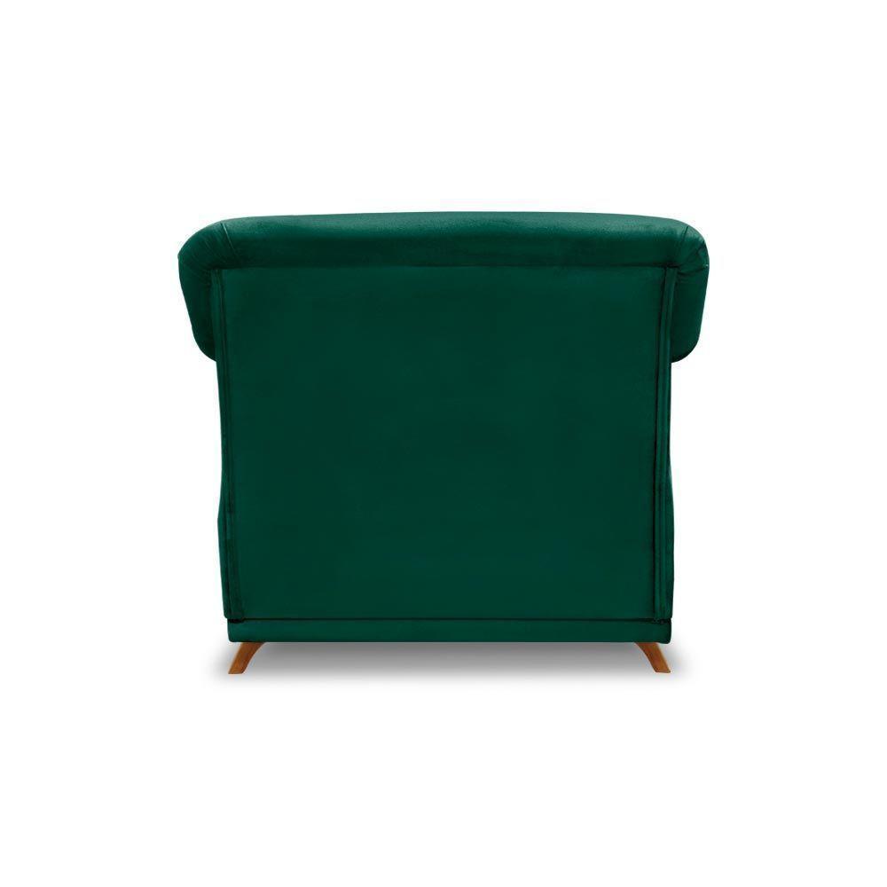 Poltrona Decorativa C/1 Almofada Veludo Verde Floresta - 2