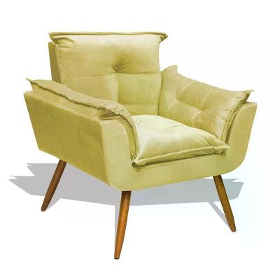 Poltrona Decorativa Opala Fibra Siliconada Amarelo Divini