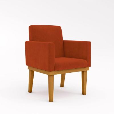 Poltrona Reforçada Nina Penteadeira Quarto Suede Terracota Balaqui Decor