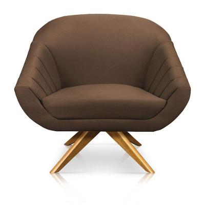 Poltrona Giovana Suede Marrom