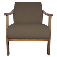 Kit 02 Poltrona Liz Base Madeira Suede Cor Marrom - 5