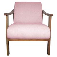 Kit 02 Poltrona Liz Base Madeira Suede Cor Rosa Bebê - 5