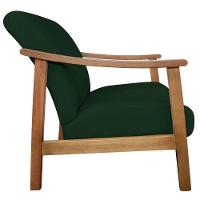 Kit 02 Poltrona Liz Base Madeira Suede Cor Verde - 3