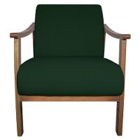 Kit 02 Poltrona Liz Base Madeira Suede Cor Verde - 5