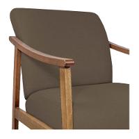 Kit 02 Poltrona Liz Base Madeira Suede Marrom