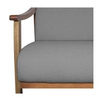 Kit 02 Poltrona Liz Base Madeira Suede Cinza - 3