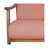 Kit 02 Poltrona Liz Base Madeira Suede Coral - 7
