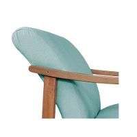 Kit 02 Poltrona Liz Base Madeira Suede Azul Tiffany