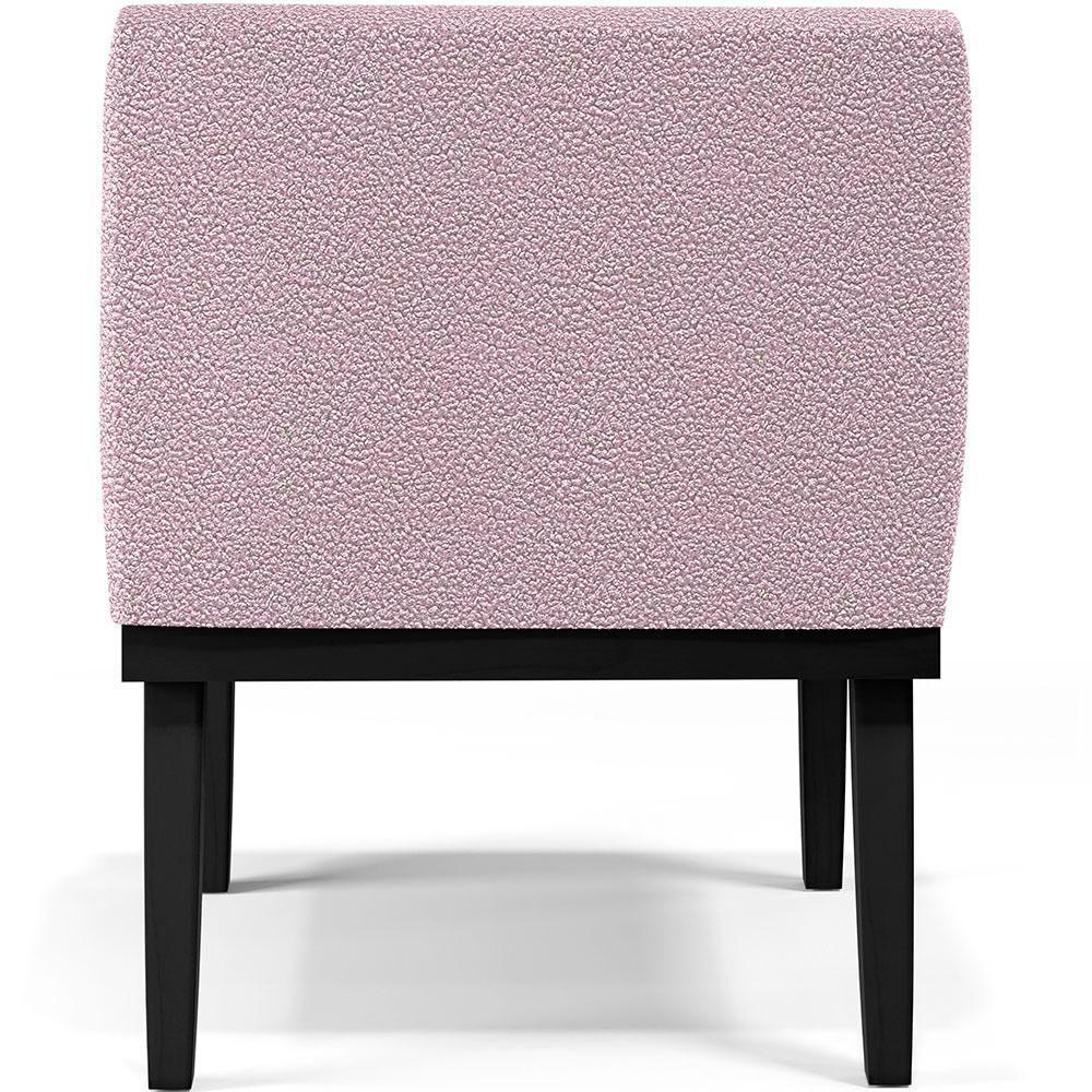 Kit 02 Poltronas Base Preto Beatriz W01 Bouclê Rosê - 2