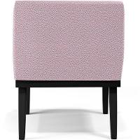 Kit 02 Poltronas Base Preto Beatriz W01 Bouclê Rosê - 2