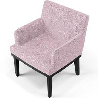 Kit 02 Poltronas Base Preto Beatriz W01 Bouclê Rosê