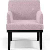 Kit 02 Poltronas Base Preto Beatriz W01 Bouclê Rosê - 6