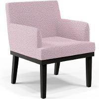 Kit 02 Poltronas Base Preto Beatriz W01 Bouclê Rosê - 9