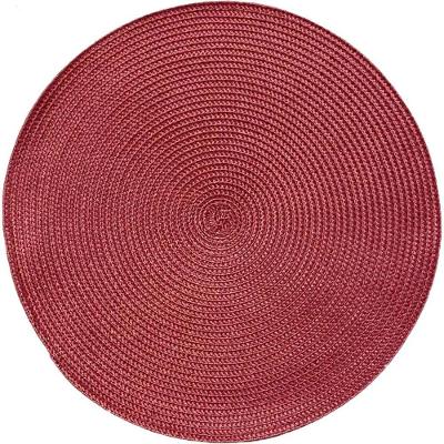 Americano Requinte Liso Para Mesa Redondo 38cm Bordô