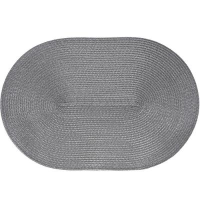 Americano Requinte Liso Para Mesa Oval 30x45cm Chumbo