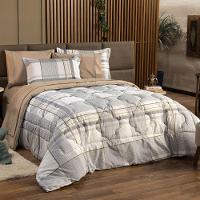 Kit Edredom Casal Padrão 03 Peças Dupla Face Percal 200 Fios - 1