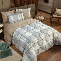 Kit Edredom Casal Padrão 03 Peças Dupla Face Percal 200 Fios - 5