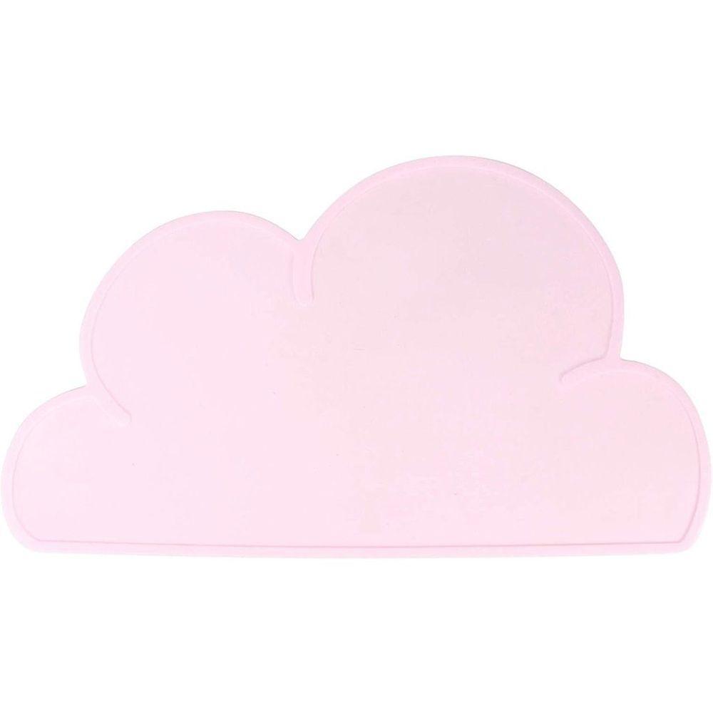 Lugar Americano Para Bebê Nuvem Silicone Impermeável 47x26cm Rosa - 1