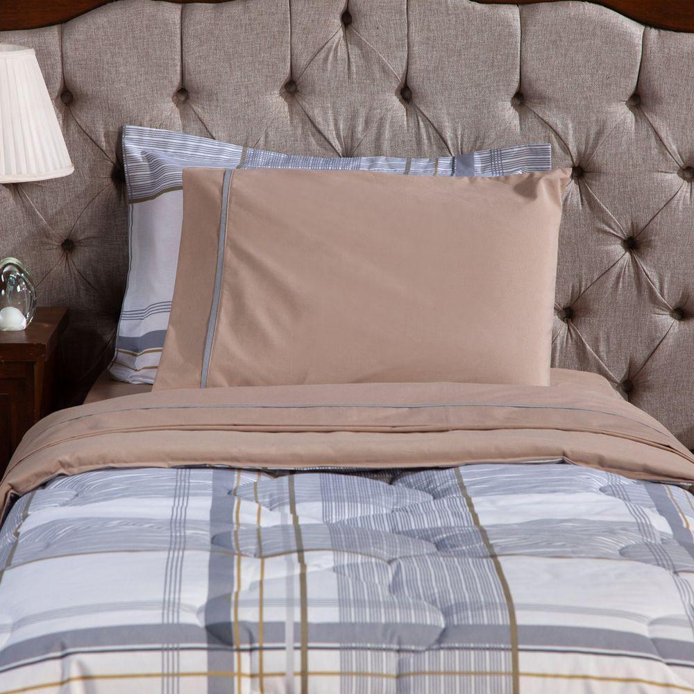 Kit Edredom Solteiro 02 Peças Dupla Face Percal 200 Fios - 3