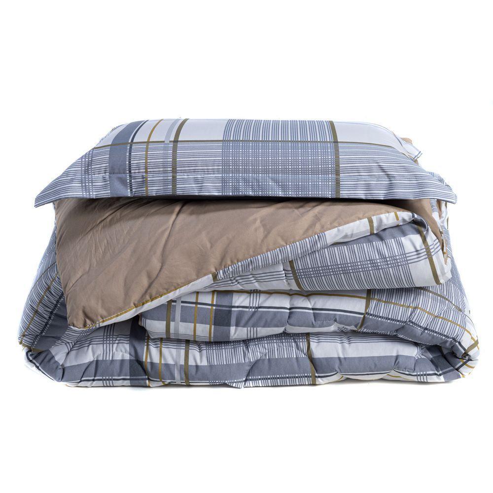 Kit Edredom Solteiro 02 Peças Dupla Face Percal 200 Fios - 5