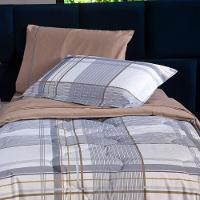 Kit Edredom Solteiro 02 Peças Dupla Face Percal 200 Fios