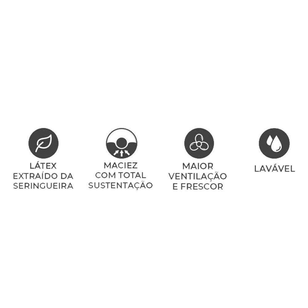 Travesseiro Látex Natural King Alto LN1000 Lavável c/ Capa Percal 200 Fios (90x50) - Duoflex - 3
